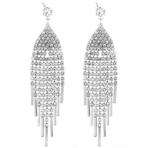 Bulk Jewelry Wholesale alloy full diamond tassel earrings JDC-ES-wy059 Wholesale factory from China YIWU China