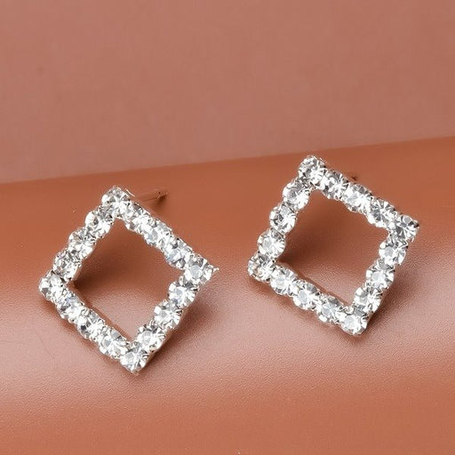 Wholesale alloy full Rhinestone earrings JDC-ES-Bis013 Earrings 碧莎 Wholesale Jewelry JoyasDeChina Joyas De China