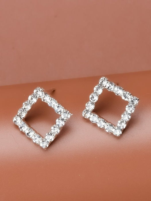 Wholesale alloy full Rhinestone earrings JDC-ES-Bis013 Earrings 碧莎 Wholesale Jewelry JoyasDeChina Joyas De China