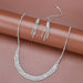 Wholesale alloy full Rhinestone necklace JDC-NE-Bis005 NECKLACE 碧莎 silver Wholesale Jewelry JoyasDeChina Joyas De China