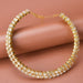 Wholesale alloy full Rhinestone necklace JDC-NE-Bis015 NECKLACE 碧莎 gold-1 Wholesale Jewelry JoyasDeChina Joyas De China