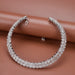Wholesale alloy full Rhinestone necklace JDC-NE-Bis015 NECKLACE 碧莎 silver-1 Wholesale Jewelry JoyasDeChina Joyas De China