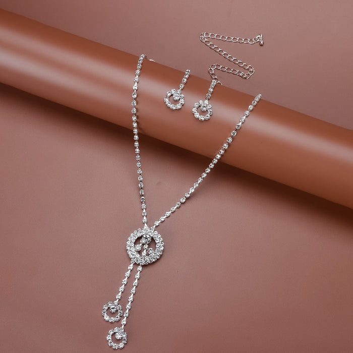 Wholesale alloy full Rhinestone simple necklace JDC-NE-Bis003 NECKLACE 碧莎 silver Wholesale Jewelry JoyasDeChina Joyas De China