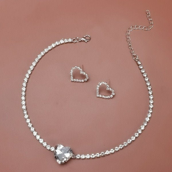 Wholesale alloy full Rhinestone simple necklace JDC-NE-Bis011 NECKLACE 碧莎 Wholesale Jewelry JoyasDeChina Joyas De China