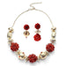 Wholesale alloy garnet earring set JDC-ES-JQ205 Earrings 佳琪 Wholesale Jewelry JoyasDeChina Joyas De China
