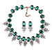 Wholesale alloy gem color Necklace JDC-NE-JQ187 NECKLACE 佳琪 green Wholesale Jewelry JoyasDeChina Joyas De China