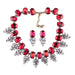 Wholesale alloy gem color Necklace JDC-NE-JQ187 NECKLACE 佳琪 red Wholesale Jewelry JoyasDeChina Joyas De China