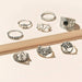 Wholesale alloy gemstone inlaid ring eight-piece set JDC-RS-C320 Rings 咏歌 Wholesale Jewelry JoyasDeChina Joyas De China