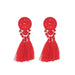 Bulk Jewelry Wholesale alloy gemstone tassel earrings JDC-ES-A056 Wholesale factory from China YIWU China
