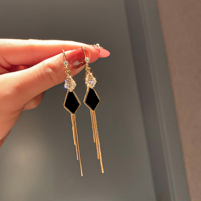 Wholesale alloy geometric black Earrings JDC-ES-BY026 Earrings 宝钰 black Wholesale Jewelry JoyasDeChina Joyas De China
