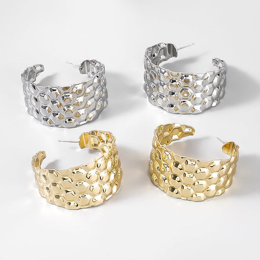 Wholesale Alloy Geometric C Shape Earrings JDC-ES-JL896 Earrings 氿乐 Wholesale Jewelry JoyasDeChina Joyas De China