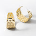 Wholesale Alloy Geometric C Shape Earrings JDC-ES-JL896 Earrings 氿乐 gold Wholesale Jewelry JoyasDeChina Joyas De China