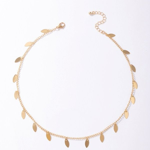 Wholesale alloy geometric disc single layer necklace JDC-NE-C186 NECKLACE 咏歌 Wholesale Jewelry JoyasDeChina Joyas De China