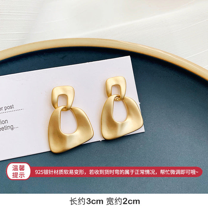 Wholesale alloy geometric gold earrings JDC-ES-BY017 Earrings 宝钰 2 Wholesale Jewelry JoyasDeChina Joyas De China
