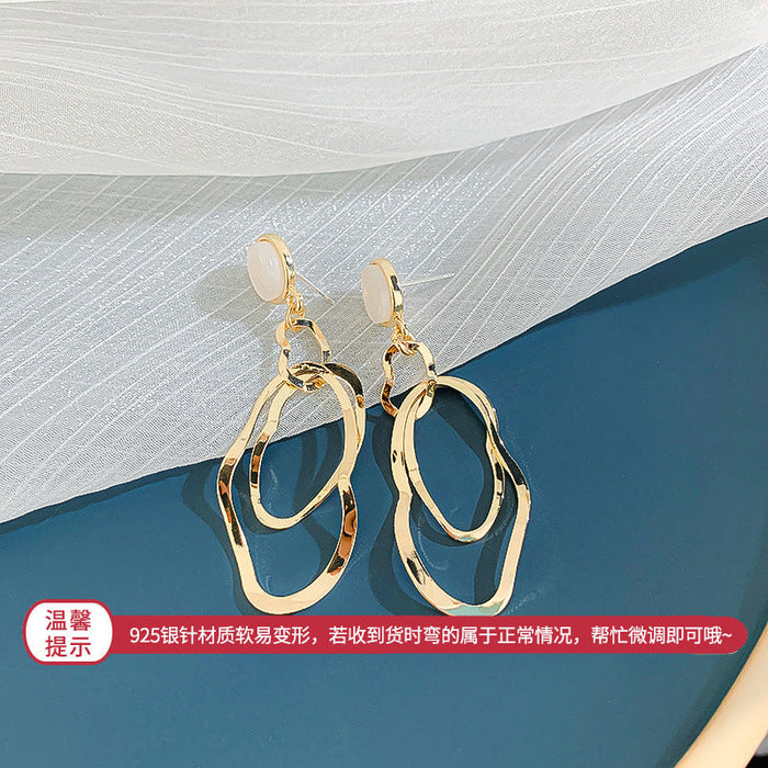 Wholesale alloy geometric gold earrings JDC-ES-BY017 Earrings 宝钰 5 Wholesale Jewelry JoyasDeChina Joyas De China