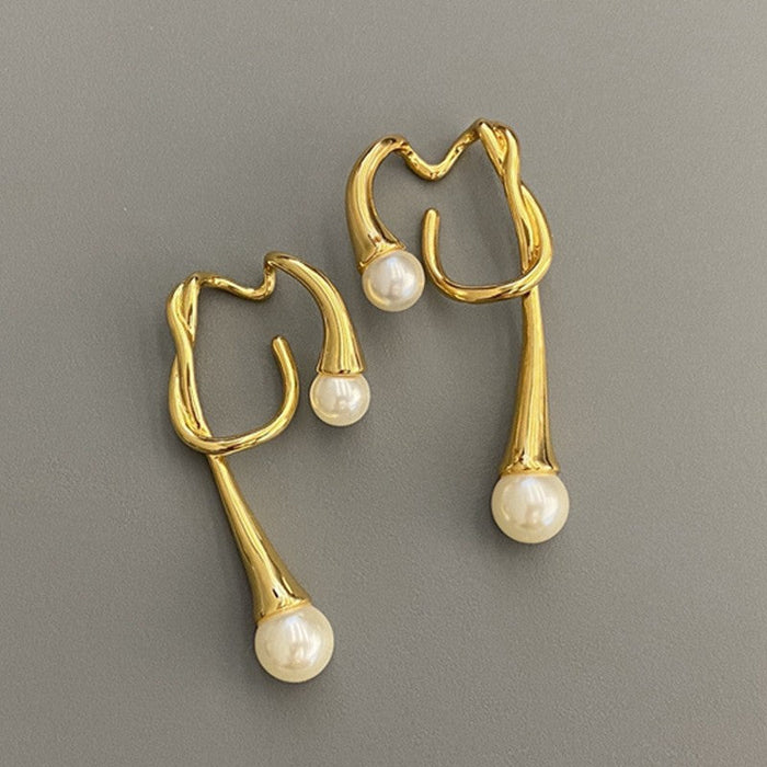 Wholesale alloy geometric gold earrings JDC-ES-BY017 Earrings 宝钰 6 Wholesale Jewelry JoyasDeChina Joyas De China
