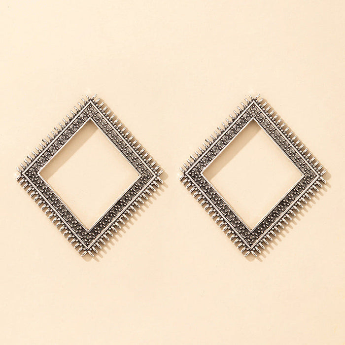 Wholesale alloy geometric hollow earrings JDC-ES-C443 Earrings 咏歌 18318 Wholesale Jewelry JoyasDeChina Joyas De China
