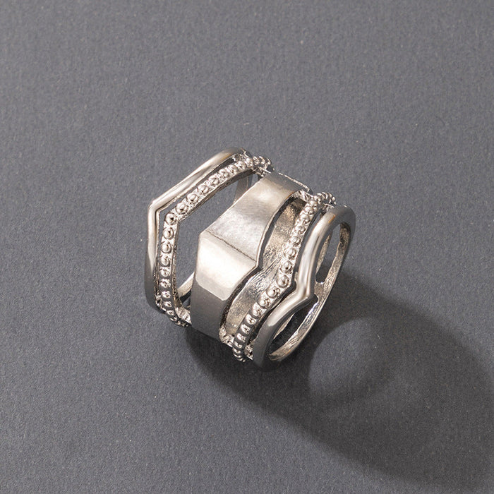 Wholesale alloy geometric hollow single ring JDC-RS-C331 Rings 咏歌 20514 Wholesale Jewelry JoyasDeChina Joyas De China