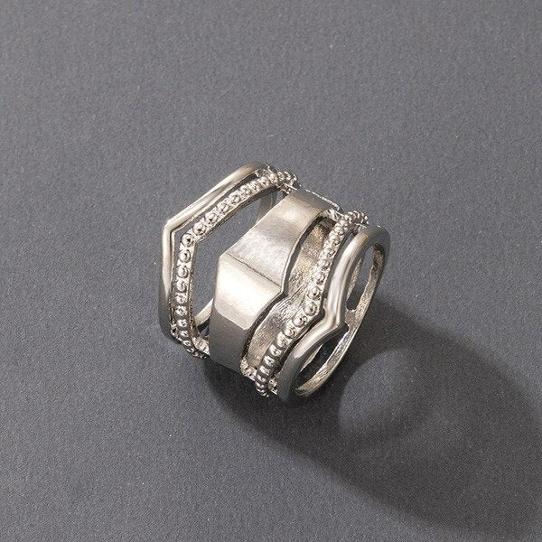 Wholesale alloy geometric hollow single ring JDC-RS-C331 Rings 咏歌 Wholesale Jewelry JoyasDeChina Joyas De China