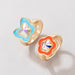 Wholesale alloy geometric irregular dripping oil ring JDC-RS-C333 Rings 咏歌 20844 Wholesale Jewelry JoyasDeChina Joyas De China