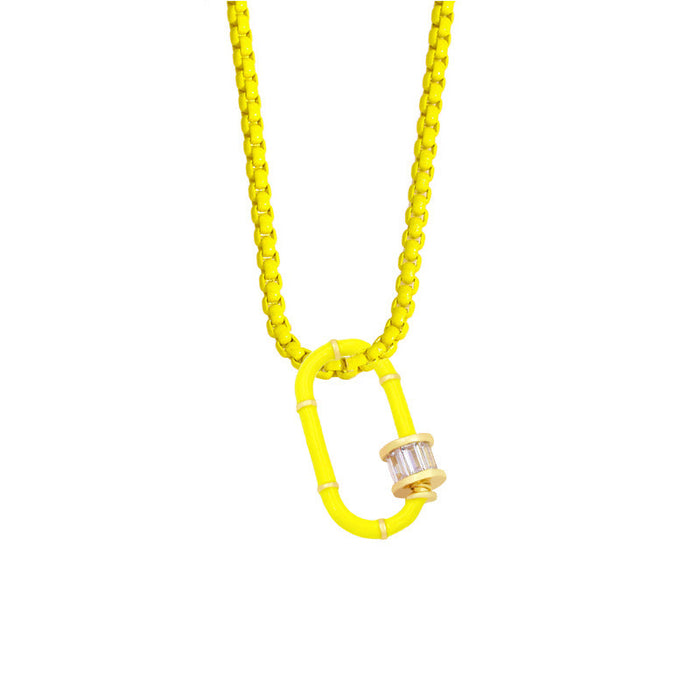 Wholesale alloy geometric necklace JDC-NE-AS382 NECKLACE 翱昇 yellow Wholesale Jewelry JoyasDeChina Joyas De China