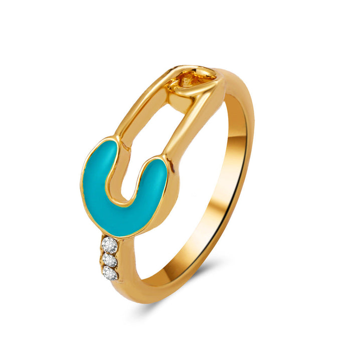 Wholesale alloy geometric rings JDC-RS-D060 Rings JoyasDeChina 02KC Gold s dark blue Wholesale Jewelry JoyasDeChina Joyas De China
