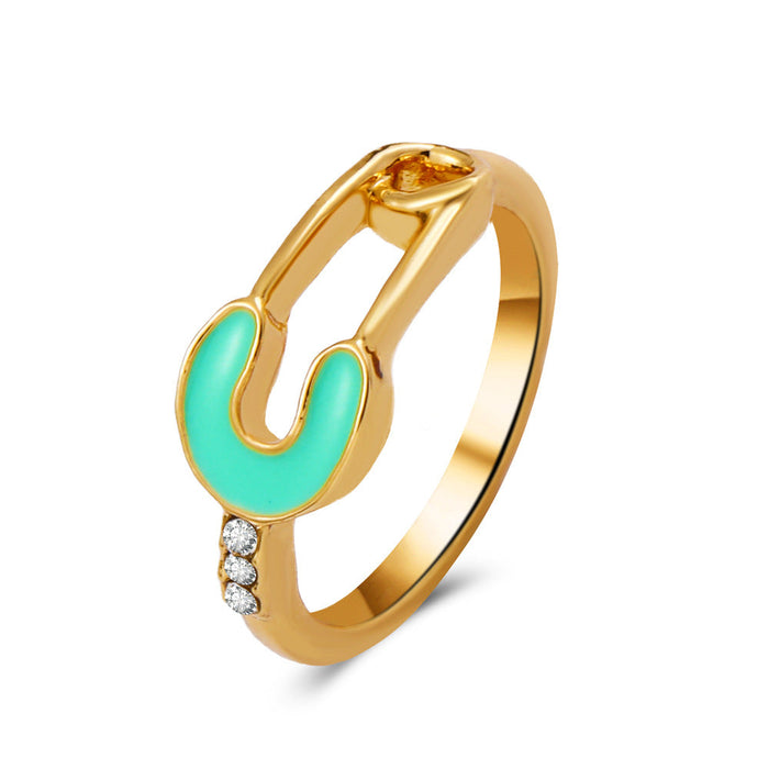 Wholesale alloy geometric rings JDC-RS-D060 Rings JoyasDeChina 03KC Golden#Light Green Wholesale Jewelry JoyasDeChina Joyas De China