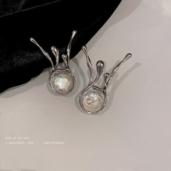 Wholesale alloy geometric Silver Earrings JDC-ES-BY078 Earrings 宝钰 Wholesale Jewelry JoyasDeChina Joyas De China