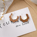 Bulk Jewelry Wholesale Alloy girl brown acrylic plush earrings JDC-ES-MS005 Wholesale factory from China YIWU China