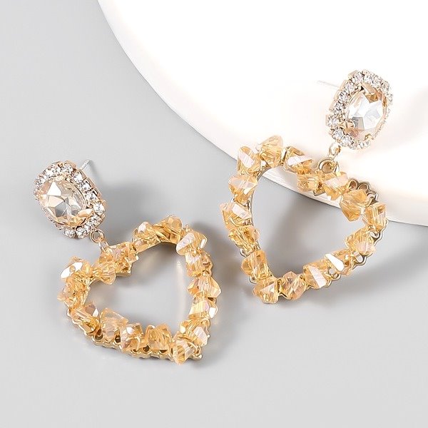 Wholesale Alloy Glass Diamond Acrylic Earrings JDC-ES-JL745 Earrings 氿乐 Wholesale Jewelry JoyasDeChina Joyas De China