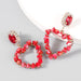 Wholesale Alloy Glass Diamond Acrylic Earrings JDC-ES-JL745 Earrings 氿乐 red Wholesale Jewelry JoyasDeChina Joyas De China