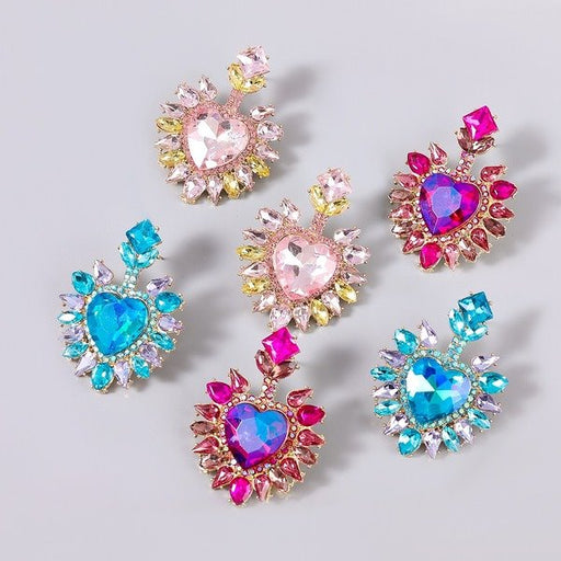 Wholesale Alloy Glass Diamond Color Earrings JDC-ES-JL671colored rhinestones Earrings ?鹄? Wholesale Jewelry JoyasDeChina Joyas De China