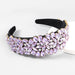 Wholesale alloy glass drill fabric flower headband JDC-HD-JL063 Headband 氿乐 purple Wholesale Jewelry JoyasDeChina Joyas De China