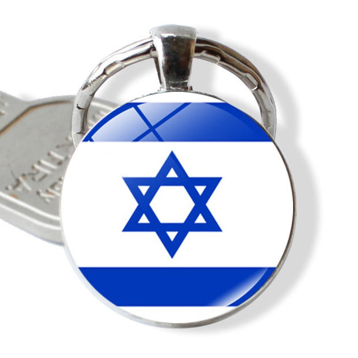 Wholesale Alloy Glass Patch National Flag Keychain JDC-KC-Hengx001 Keychains 横湘 Wholesale Jewelry JoyasDeChina Joyas De China