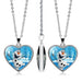 Wholesale Alloy Glass Piece Princess Time Gemstone Heart Necklace JDC-NE-Hengx003 Necklaces 横湘 Wholesale Jewelry JoyasDeChina Joyas De China