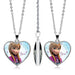 Wholesale Alloy Glass Piece Princess Time Gemstone Heart Necklace JDC-NE-Hengx003 Necklaces 横湘 Wholesale Jewelry JoyasDeChina Joyas De China