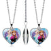 Wholesale Alloy Glass Piece Princess Time Gemstone Heart Necklace JDC-NE-Hengx003 Necklaces 横湘 PSXL001496-4 Wholesale Jewelry JoyasDeChina Joyas De China
