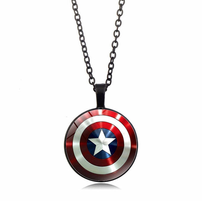 Wholesale Alloy Glass Piece Shield Time Gemstone Necklace JDC-NE-Hengx004 Necklaces 横湘 Wholesale Jewelry JoyasDeChina Joyas De China