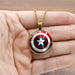 Wholesale Alloy Glass Piece Shield Time Gemstone Necklace JDC-NE-Hengx004 Necklaces 横湘 Wholesale Jewelry JoyasDeChina Joyas De China