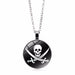 Wholesale Alloy Glass Piece Skull Time Gemstone Necklace JDC-NE-Hengx005 Necklaces 横湘 Wholesale Jewelry JoyasDeChina Joyas De China