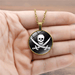 Wholesale Alloy Glass Piece Skull Time Gemstone Necklace JDC-NE-Hengx005 Necklaces 横湘 Wholesale Jewelry JoyasDeChina Joyas De China