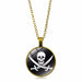 Wholesale Alloy Glass Piece Skull Time Gemstone Necklace JDC-NE-Hengx005 Necklaces 横湘 Wholesale Jewelry JoyasDeChina Joyas De China
