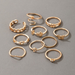 Bulk Jewelry Wholesale Alloy Gold Inlaid Diamond Moon Butterfly Love Snake Ring JDC-RS-C170 Wholesale factory from China YIWU China