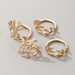 Bulk Jewelry Wholesale Alloy Gold Leaf Geometric Rings JDC-RS-C152 Wholesale factory from China YIWU China