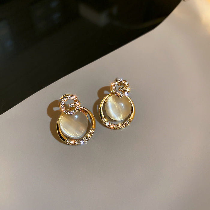 Wholesale alloy gold letter Earrings JDC-ES-BY-074 Earrings 宝钰 golden Wholesale Jewelry JoyasDeChina Joyas De China