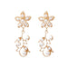 Wholesale Alloy Gold Long Pearl Creative Flower Leaf Earrings JDC-ES-C117 earrings JoyasDeChina 18338 Wholesale Jewelry JoyasDeChina Joyas De China