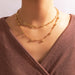 Wholesale alloy gold multi-layer tassel drop necklace JDC-NE-C217 NECKLACE 咏歌 17348 Wholesale Jewelry JoyasDeChina Joyas De China