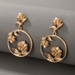 Bulk Jewelry Wholesale Alloy Gold Personalized Rose Pearl Earrings JDC-ES-C125 Wholesale factory from China YIWU China