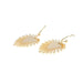 Wholesale alloy gold plated textured Leaf Earrings JDC-ES-MY224 Earrings 曼茵 Wholesale Jewelry JoyasDeChina Joyas De China