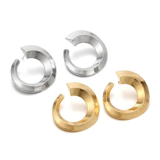 Bulk Jewelry Wholesale Alloy Gold Semicircle Geometric Irregular Round Earrings  JDC-ES-C143 Wholesale factory from China YIWU China